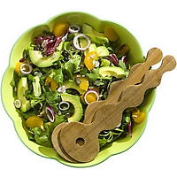 Sagaform Sunflower Salad Set top view with salad