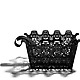Black Carrie Bicycle Basket with shouder strap