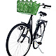 Green Carrie Bicycle Basket on black bike