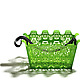 Green Carrie Bicycle Basket with shouder strap