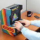 ThinkGeek iCade - iPad Arcade Cabinet on a desk